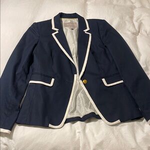 Banana Republic Navy Blazer with White Trim